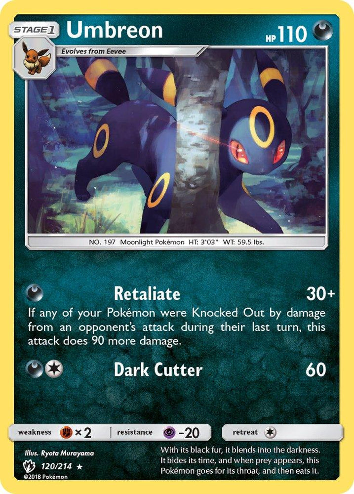 Umbreon (120/214) (Cosmos Holo) (Blister Exclusive) [Sun & Moon: Lost Thunder] (Online Only)