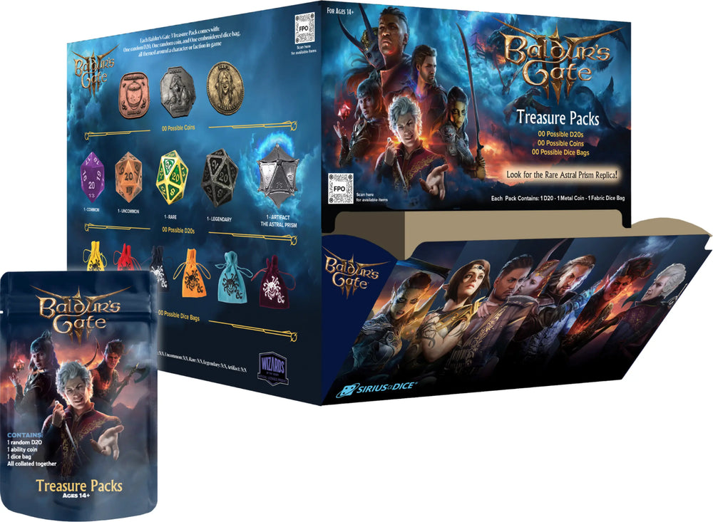 Sirius Baldur's Gate Treasure Pack Dice Set - One Pack (ONLINE ORDER ONLY)