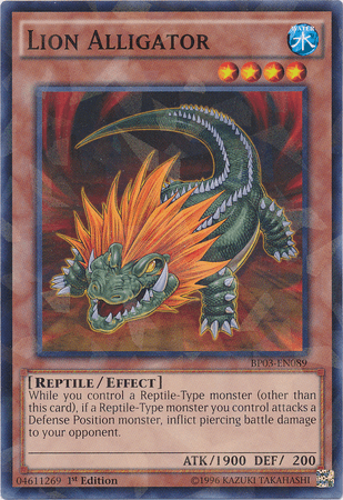 Lion Alligator [BP03-EN089] Shatterfoil Rare (ONLINE ORDER ONLY)