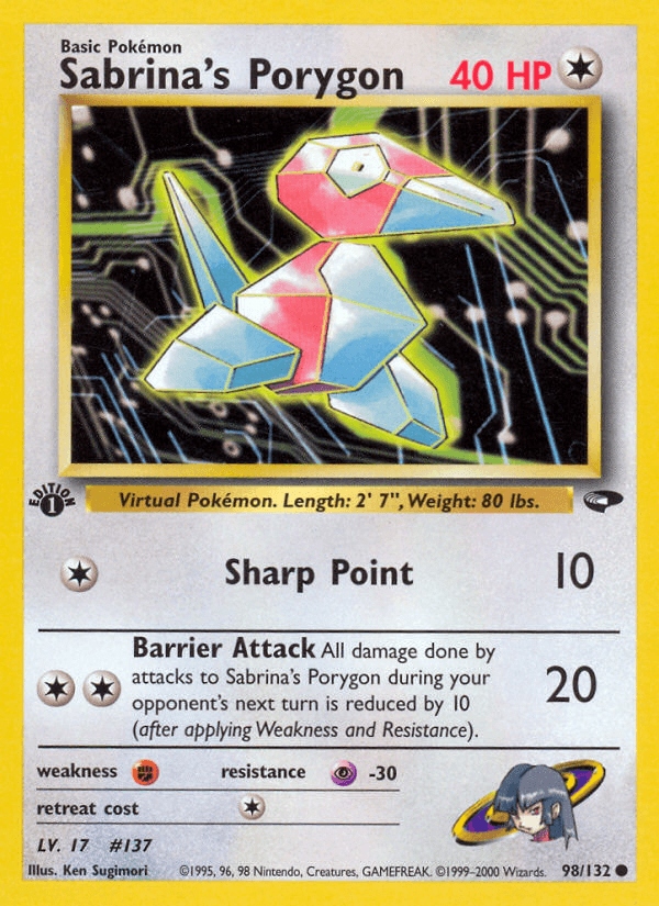 Sabrina's Porygon (98/132) [Gym Challenge 1st Edition] (Online Only)