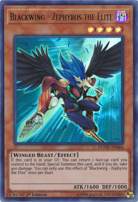 Blackwing - Zephyros the Elite [DUOV-EN066] Ultra Rare (ONLINE ORDER ONLY)