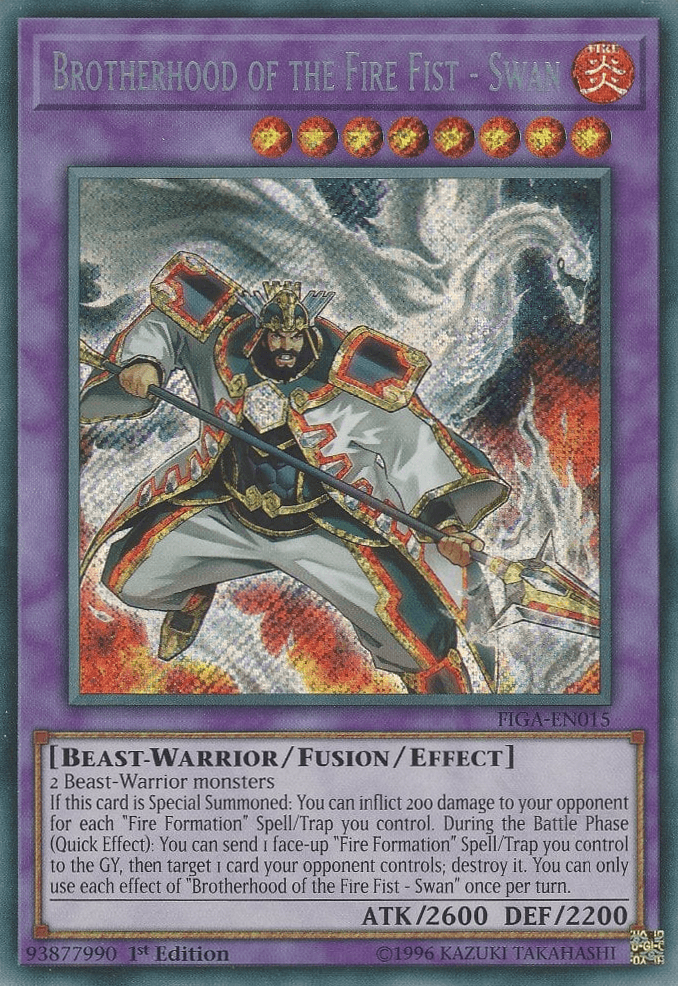 Brotherhood of the Fire Fist - Swan [FIGA-EN015] Secret Rare (ONLINE ORDER ONLY)