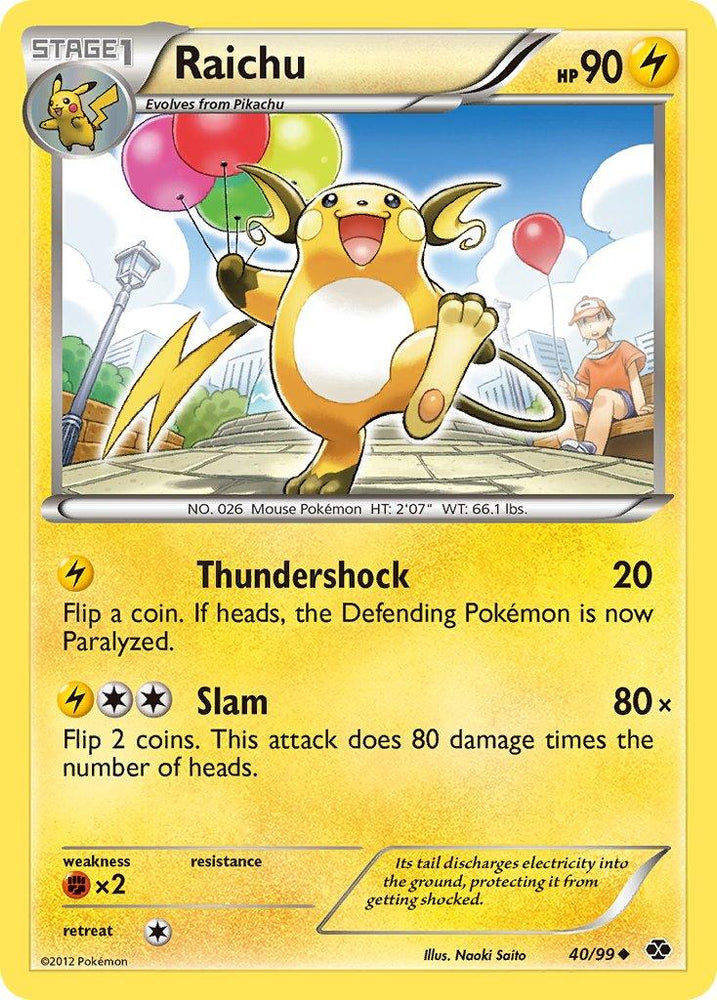 Raichu (40/99) (Cosmos Holo) (Blister Exclusive) [Black & White: Next Destinies] (Online Only)