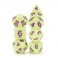 Eggshell Rose 7-Dice Set (Online Only)