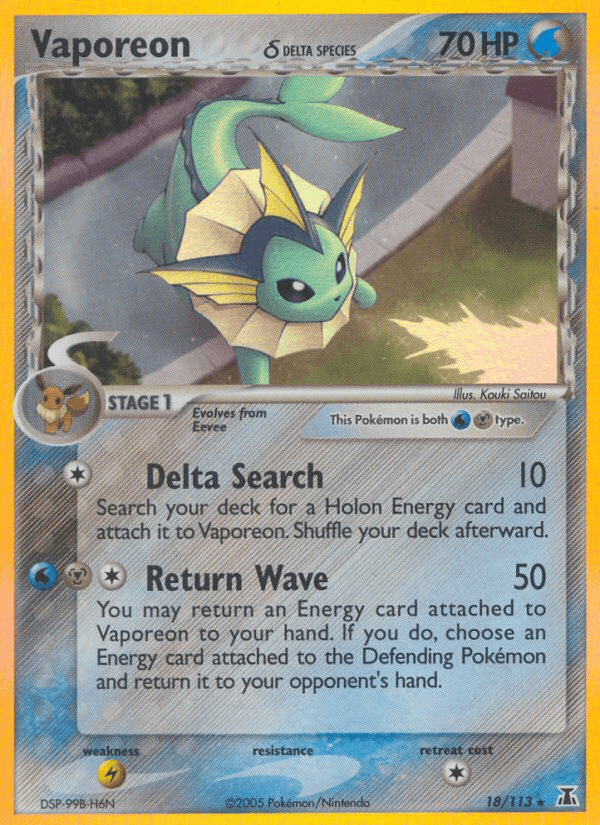 Vaporeon (18/113) (Delta Species) [EX: Delta Species] (Online Only)