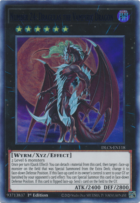 Number 24: Dragulas the Vampiric Dragon (Blue) [DLCS-EN118] Ultra Rare (ONLINE ORDER ONLY)