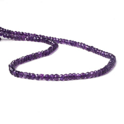 4mm Amethyst Faceted Rondelle Beads 13 inch 100 pieces (ONLINE ORDER ONLY)