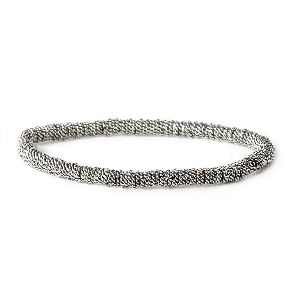4mm Antiqued Sterling Silver Plated Copper Twisted Jumpring 8 inch 170 pcs (ONLINE ORDER ONLY)