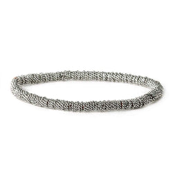 4mm Antiqued Sterling Silver Plated Copper Twisted Jumpring 8 inch 170 pcs (ONLINE ORDER ONLY)