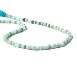 4mm Blue Peruvian Opal faceted rondelle beads 13 inch 120 pieces (ONLINE ORDER ONLY)