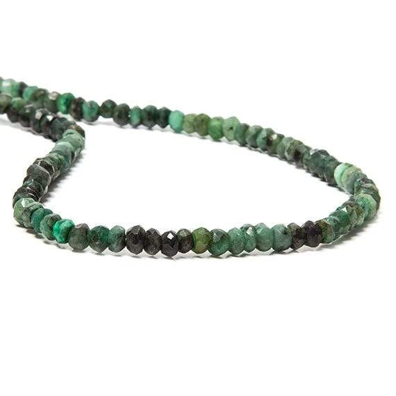 3mm Brazilian Emerald faceted rondelle Beads 13 inch 110 pieces (ONLINE ORDER ONLY)