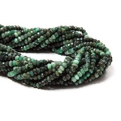 3mm Brazilian Emerald faceted rondelle Beads 13 inch 110 pieces (ONLINE ORDER ONLY)