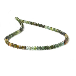4mm Brown and Green Tourmaline plain rondelle beads 13 inch 136 pieces (ONLINE ORDER ONLY)