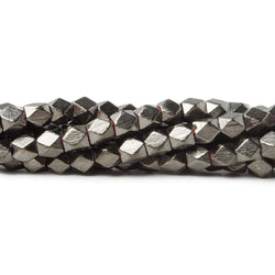 4mm Brushed Faceted Nugget Beads 8 inch 45 pieces (ONLINE ORDER ONLY)