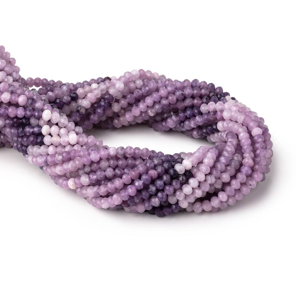 4mm Cape Amethyst Micro Faceted Rondelle Beads 12.5 inch 102 pieces (ONLINE ORDER ONLY)