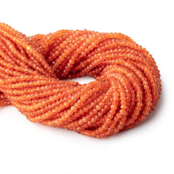4mm Carnelian Faceted Rondelle Beads 13.25 inches 115 pieces (ONLINE ORDER ONLY)