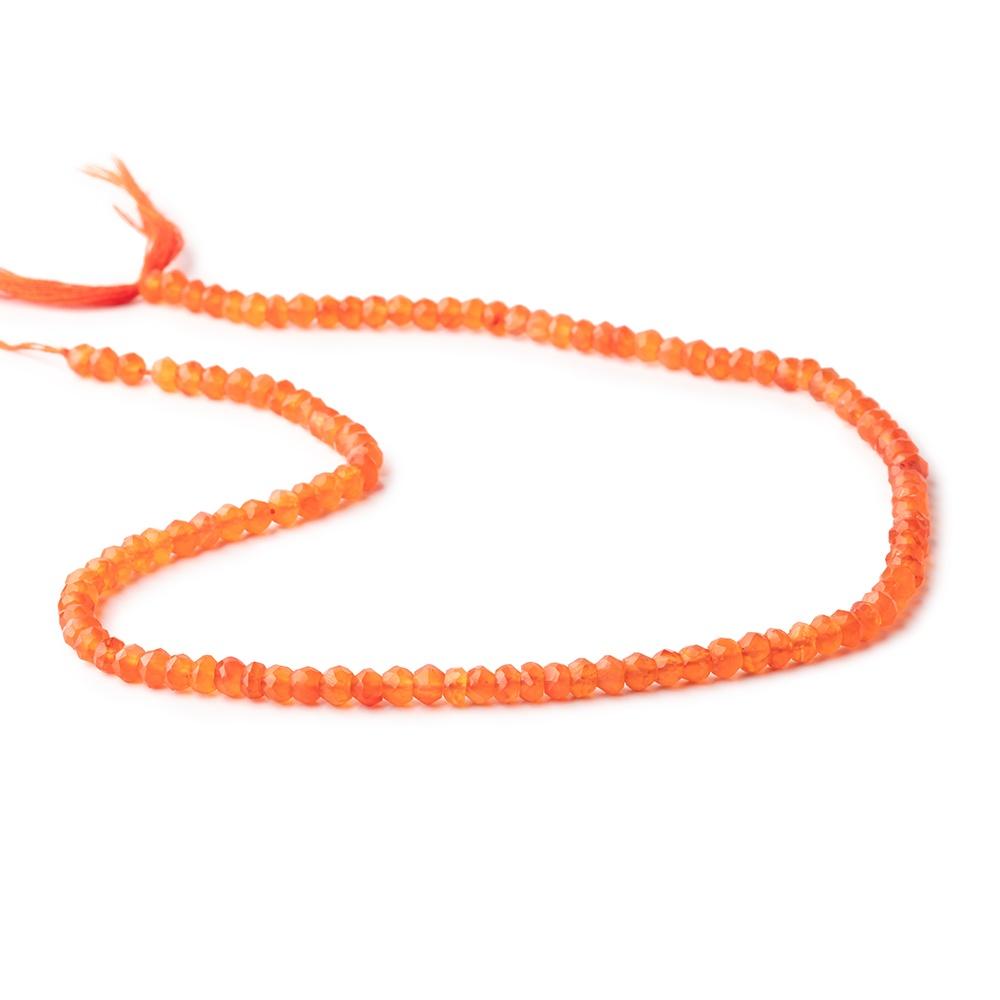 4mm Carnelian Faceted Rondelle Beads 13.25 inches 115 pieces (ONLINE ORDER ONLY)