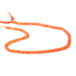 4mm Carnelian Faceted Rondelle Beads 13.25 inches 115 pieces (ONLINE ORDER ONLY)