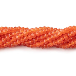 4mm Carnelian Faceted Rondelle Beads 13.25 inches 115 pieces (ONLINE ORDER ONLY)