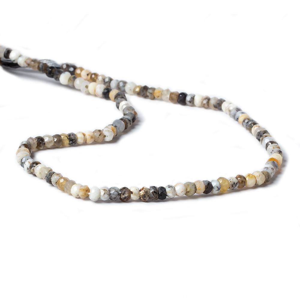 4mm Dendritic Opal faceted rondelle beads 13 inch 120 pieces (ONLINE ORDER ONLY)