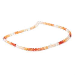 4mm Fire Opal Faceted Round Beads 15.75 inch 100 pieces AA (ONLINE ORDER ONLY)