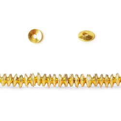 4mm 22k Gold plated Copper plain Bead Cap 8 inch 228 pieces