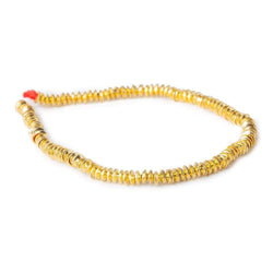 4mm 22k Gold plated Copper plain Bead Cap 8 inch 228 pieces