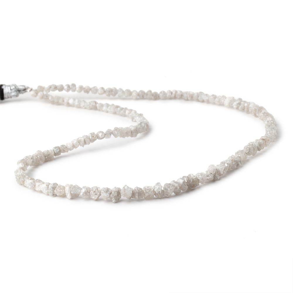 4mm Grey Diamond Crystal Nugget Beads 16 inch 142 pieces (ONLINE ORDER ONLY)