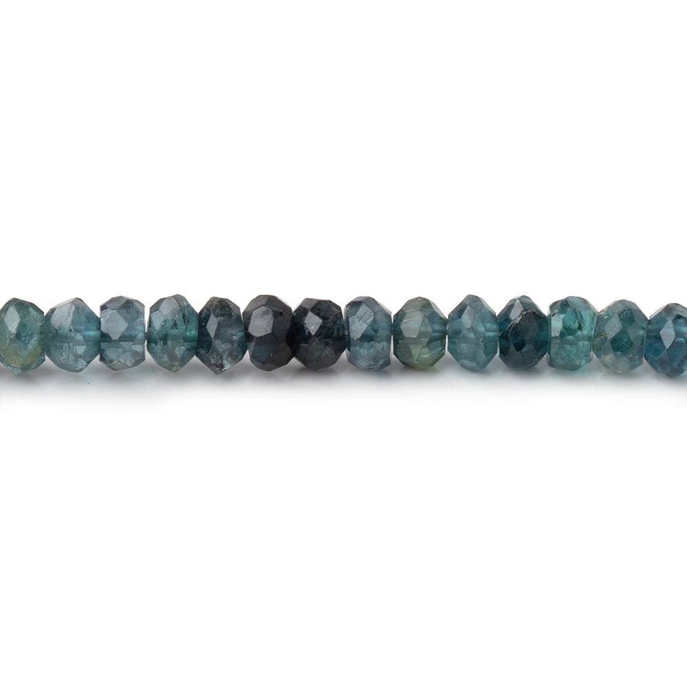 4mm Indicolite Tourmaline Faceted Rondelle Beads 14 inch 140 pieces (ONLINE ORDER ONLY)