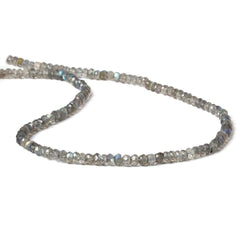 4mm Labradorite faceted rondelle beads 12.5 inch 127 pieces (ONLINE ORDER ONLY)