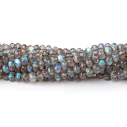 4mm Labradorite Micro Faceted Rondelle Beads 13.5 inch 114 pieces AAA (ONLINE ORDER ONLY)