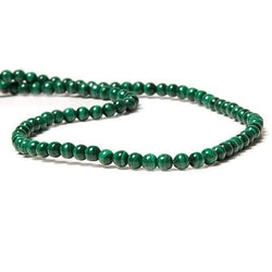 4mm Malachite plain round beads 16 inch 100 pieces (ONLINE ORDER ONLY)