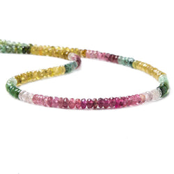3.5mm Multi Color Afghani Tourmaline Faceted Rondelle (ONLINE ORDER ONLY)