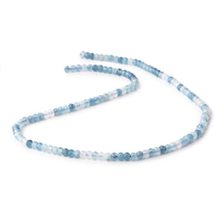 4mm Multi Color Aquamarine Micro Faceted Rondelles 15.25 inch 126 Beads (ONLINE ORDER ONLY)