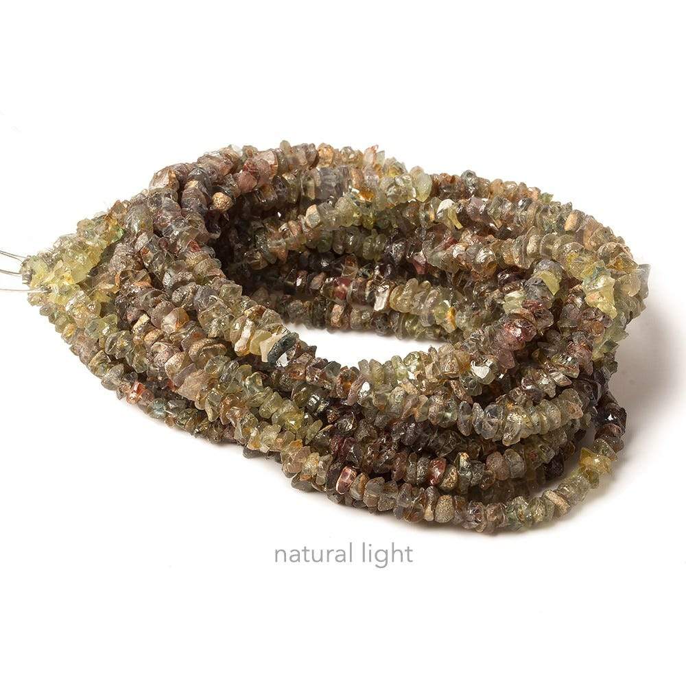 4mm Multi Color Sapphire Chip Beads 15 inch 211 pieces (ONLINE ORDER ONLY)