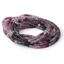 4mm Multi Color Spinel Plain Rondelle Beads 18 inch 175 pieces AAA (ONLINE ORDER ONLY)
