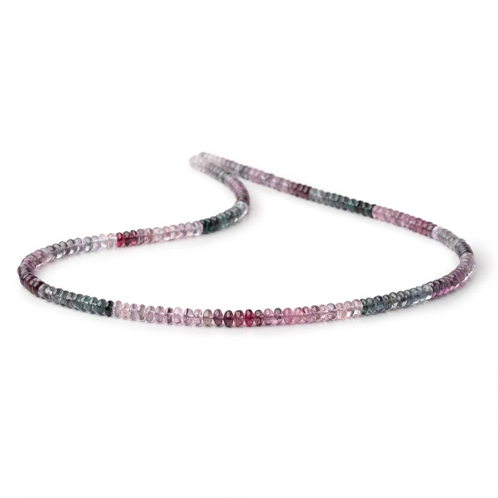 4mm Multi Color Spinel Plain Rondelle Beads 18 inch 175 pieces AAA (ONLINE ORDER ONLY)