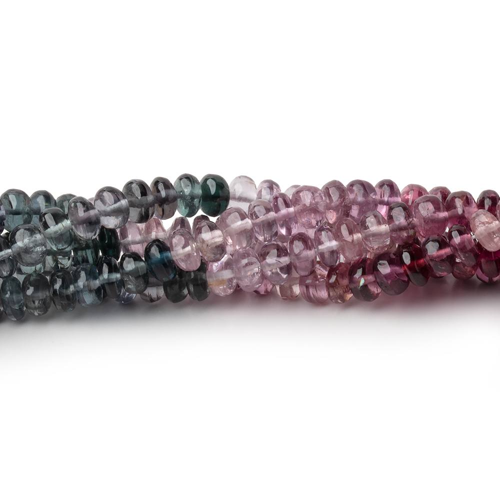 4mm Multi Color Spinel Plain Rondelle Beads 18 inch 175 pieces AAA (ONLINE ORDER ONLY)