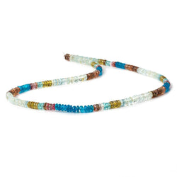4mm Multi Gemstone Plain Rondelle Beads 18 inch 250 pieces (ONLINE ORDER ONLY)