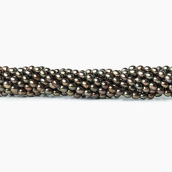 4mm Mushroom Green Straight Drilled Oval Freshwater Pearls, 15 inch, 90 pieces (ONLINE ORDER ONLY)