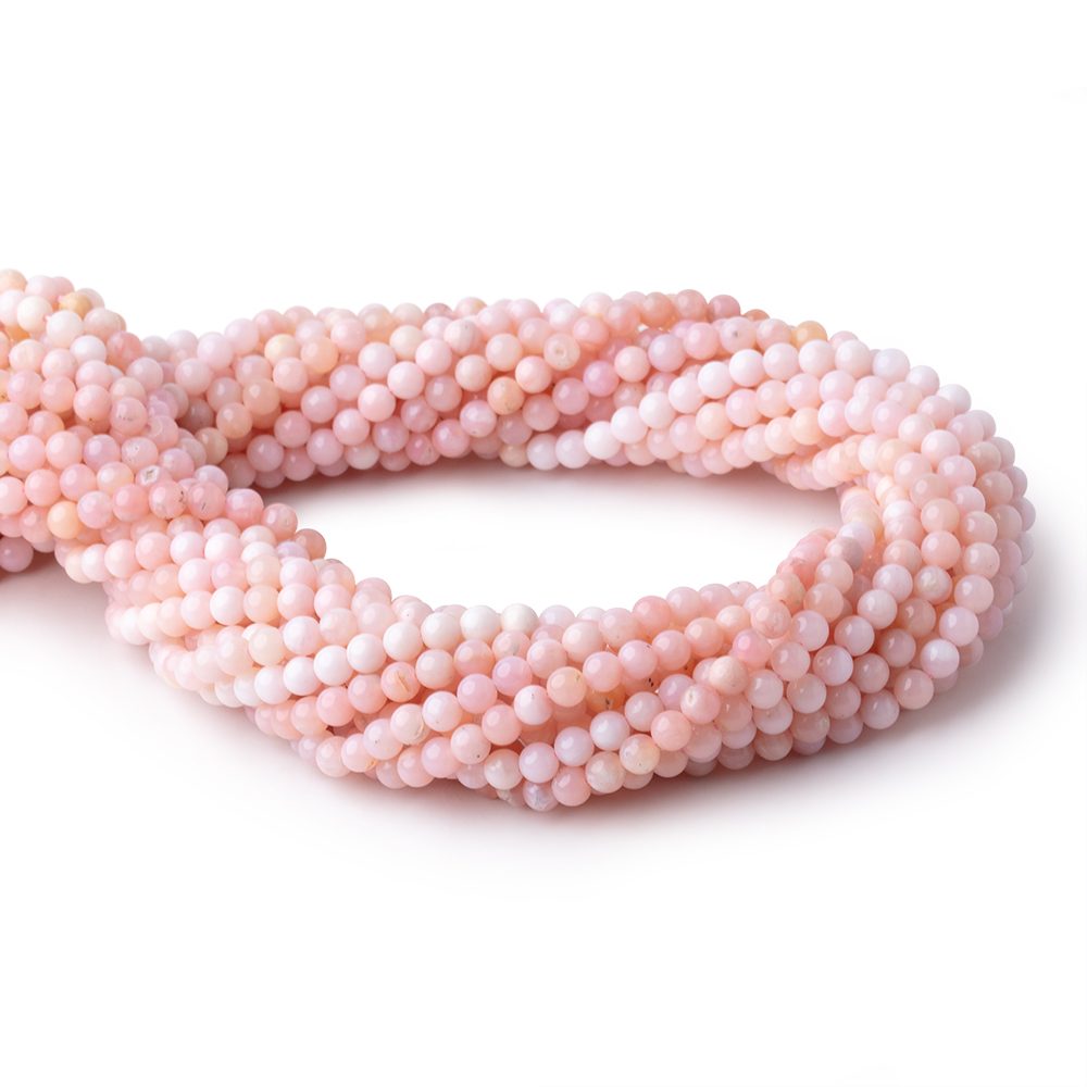 4mm Pink Peruvian Opal Plain Round Beads 16 inch 100 pieces (ONLINE ORDER ONLY)