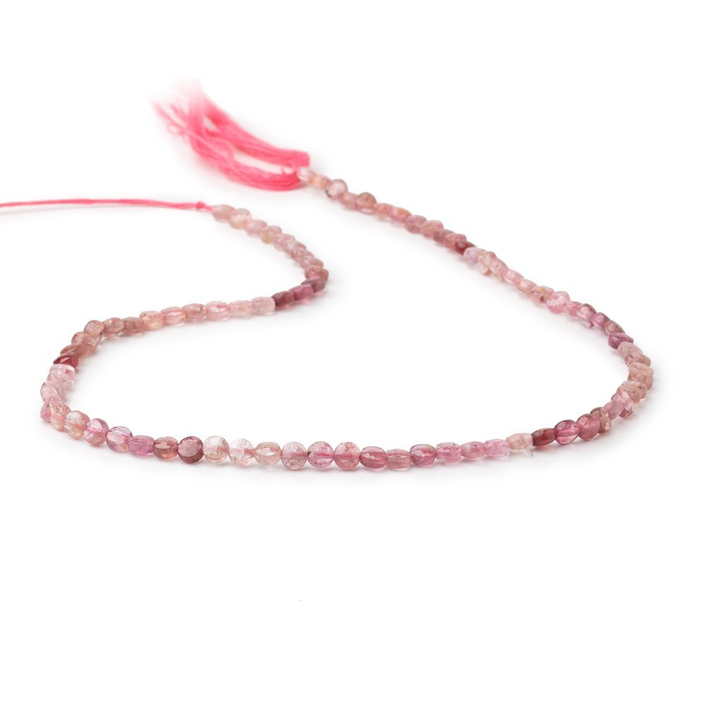 4mm Shaded Magenta Spinel Checkerboard Faceted Calibrated Coins 12.5 inch 86 Beads AA (ONLINE ORDER ONLY)