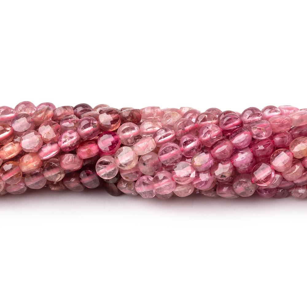 4mm Shaded Magenta Spinel Checkerboard Faceted Calibrated Coins 12.5 inch 86 Beads AA (ONLINE ORDER ONLY)