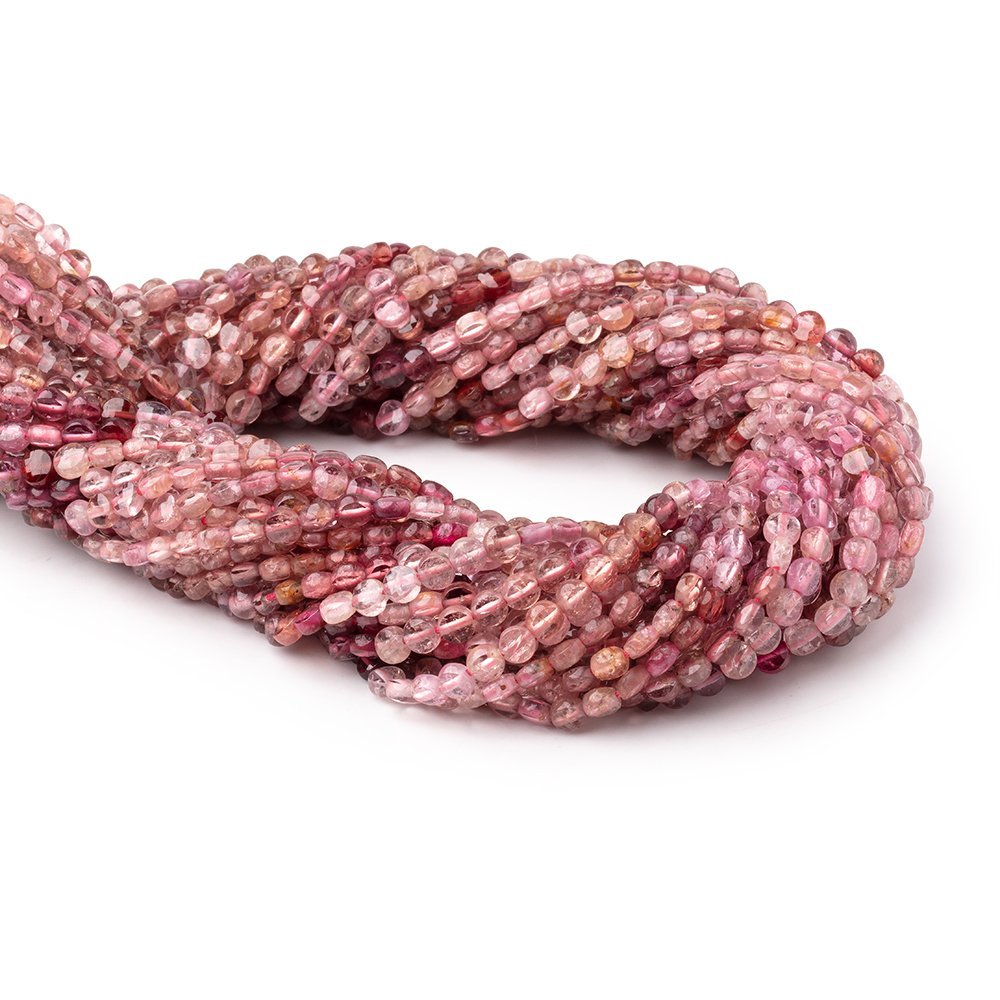 4mm Shaded Magenta Spinel Checkerboard Faceted Calibrated Coins 12.5 inch 86 Beads AA (ONLINE ORDER ONLY)