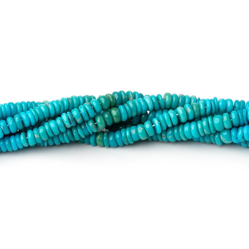 4mm Sleeping Beauty Turquoise Plain Heishi Beads 16 inch 296 pieces AA (ONLINE ORDER ONLY)