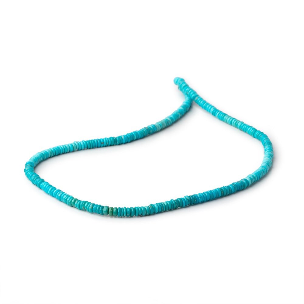 4mm Sleeping Beauty Turquoise Plain Heishi Beads 16 inch 296 pieces AA (ONLINE ORDER ONLY)