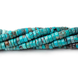 4mm Sleeping Beauty Turquoise Plain Heishi Beads 18 inch 250 pieces (ONLINE ORDER ONLY)