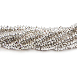 4mm Sterling Silver plated polished Bead Cap 8 inch 232 pieces (ONLINE ORDER ONLY)