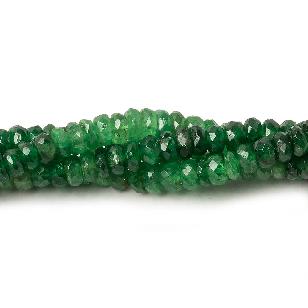 4mm Tsavorite Garnet faceted rondelles 16 inch 145 beads (ONLINE ORDER ONLY)