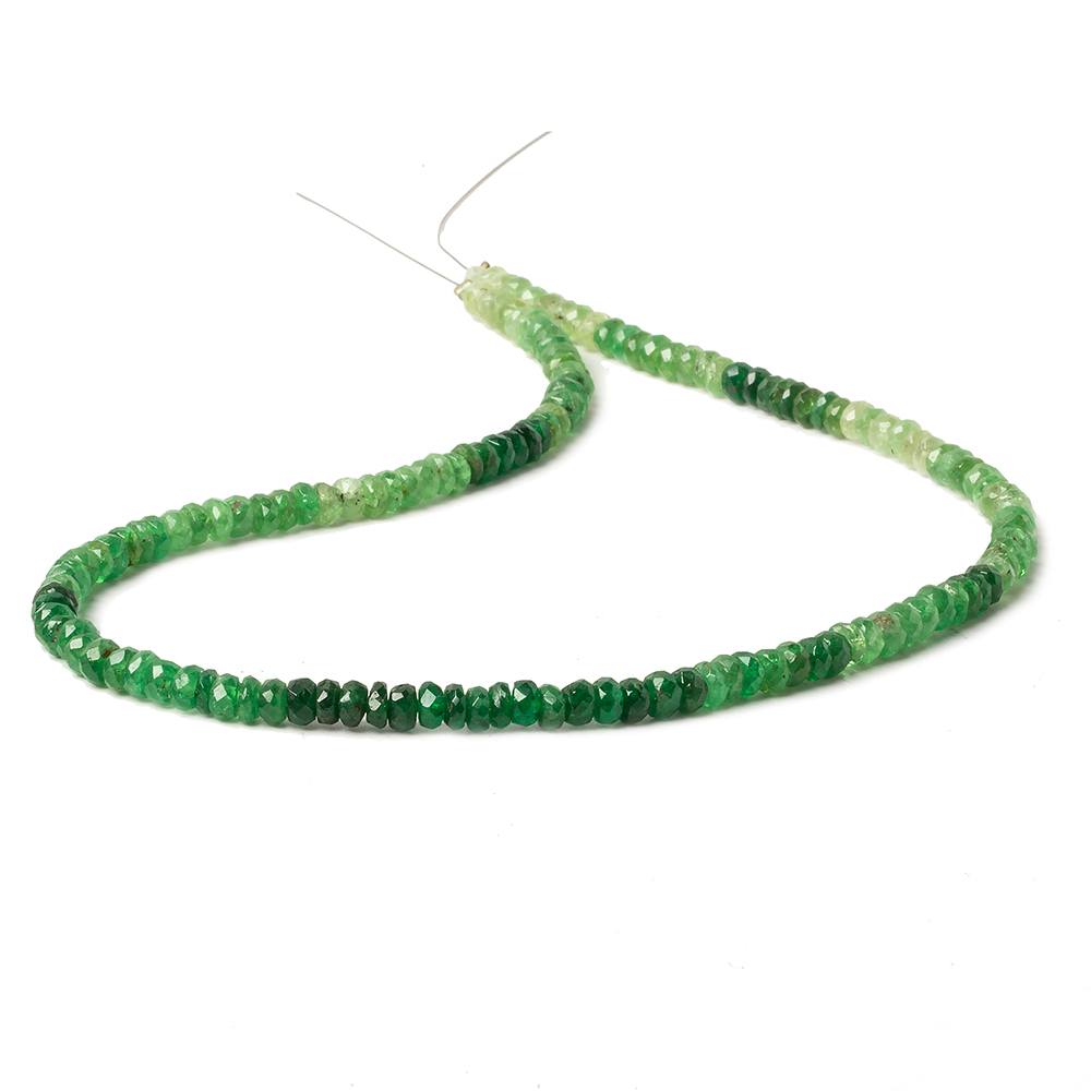 4mm Tsavorite Garnet faceted rondelles 16 inch 145 beads (ONLINE ORDER ONLY)